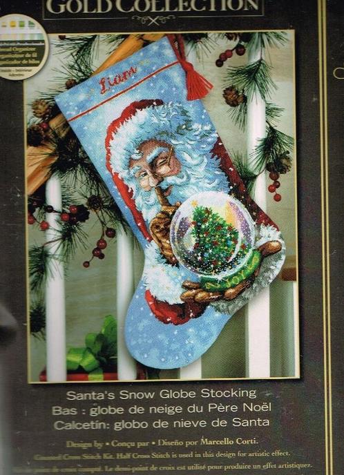 Cado sale dimensions SANTA's snow globe  stocking, Hobby en Vrije tijd, Borduren en Borduurmachines, Nieuw, Borduurpakket, Ophalen of Verzenden