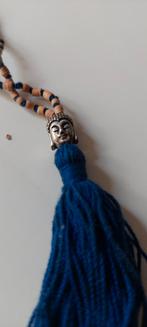 Ketting met Boeddha kraal en tassel, Blauw, Ophalen of Verzenden, Zo goed als nieuw, Overige materialen
