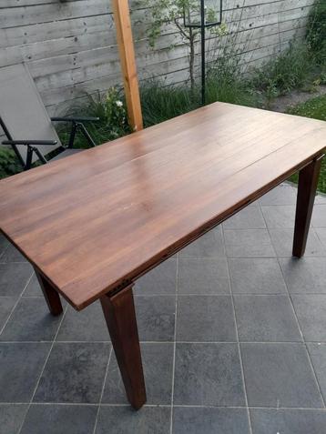 Massief houtten Tafel ca 160 x 90 hoogte 78cm