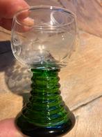 Moezel, borrel, glas, groen, Verzamelen, Glas en Borrelglaasjes, Ophalen of Verzenden, Gebruikt, Borrel- of Shotglas