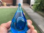 Blauwe Glazen Vogel - Handgemaakt Decoratieobject Glasobject, Ophalen of Verzenden