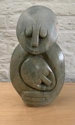 Afrikaans beeldje uit Serpentijn (Beige / Groen), Ophalen of Verzenden