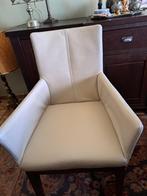 te koop  4 mooie heel licht beige leren stoelen, Huis en Inrichting, Stoelen, Ophalen, Overige kleuren, Hout, Zo goed als nieuw