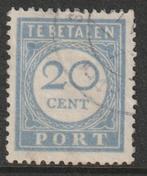 Nederland 1912 P58b Port 20c, Gest, Postzegels en Munten, Postzegels | Nederland, Na 1940, Ophalen of Verzenden, Gestempeld