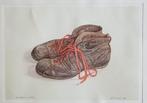 Jotje(Jopie)Huisman Lithografie"De schoenen van Abe" Ges Ged, Antiek en Kunst, Ophalen of Verzenden