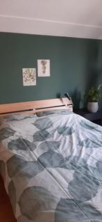 Tweepersoonsbed 140x200 met hoofdbord, Ophalen, Bruin, Tweepersoons, 140 cm