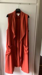 H&M. Terracottakleurig lang mouwloos vest/gilet. Maat 44, H&M, Maat 42/44 (L), Oranje, Ophalen of Verzenden