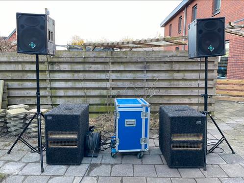 Complete geluidset PA set audio installatie Te koop/huur, Muziek en Instrumenten, Versterkers | Keyboard, Monitor en PA, Gebruikt