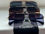 New - luxe Cartier zonnebril uni UV400 protectie, Overige merken, Zonnebril, Zwart, Nieuw