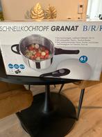 Snelkookpan Granat 6 liter – RVS – geschikt voor inductie, Ophalen of Verzenden, Zo goed als nieuw, Rvs, Kookpan of Snelkookpan
