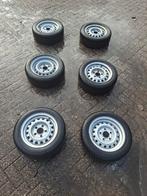 6 stalen velgen met banden 195/50 R13C – goede staat, Ophalen of Verzenden