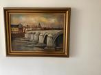 Olieverfschilderij Maastricht B. Heckers, Antiek en Kunst, Ophalen of Verzenden