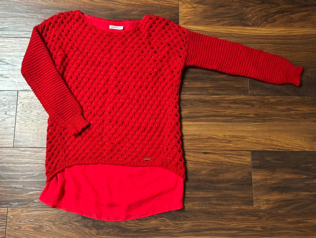 Miss Sixty layered dames trui – maat S – rood, Miss Sixty, Ophalen of Verzenden, Zo goed als nieuw, Maat 36 (S)