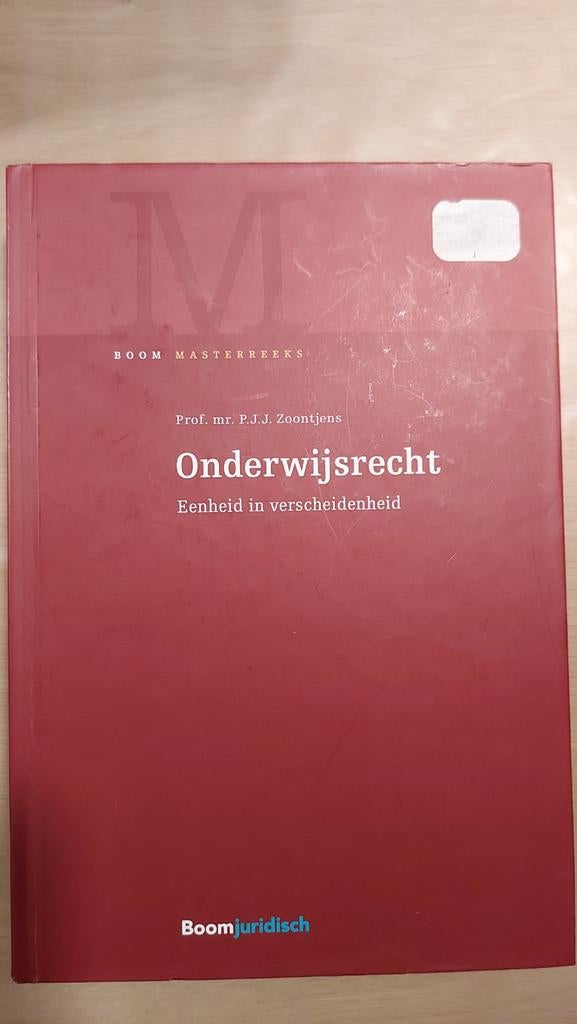 Onderwijsrecht - Prof. mr. P.J.J. Zoontjens, Zo goed als nieuw, Prof. mr. P.J.J. Zoontjens, Alpha, HBO