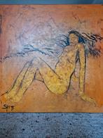 Sjer Jacobs schilderij gesigneerd, Antiek en Kunst, Ophalen