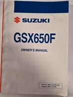 Owner's Manual Suzuki GSX650F Aug.2007 EN, Motoren, Handleidingen en Instructieboekjes, Ophalen of Verzenden, Suzuki