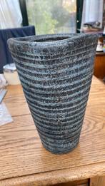 Handmade Vaas , 23 cm blauw/ grijs/ zwart . beschrijving, Ophalen of Verzenden