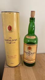 Glenlivet Aged 12 years Pure Single Malt Scotch Whisky fles, Gebruikt, Ophalen of Verzenden, Gebruiksvoorwerp