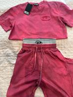 Diesel Roze Tracksuit Set XS-S Nieuw!, Nieuw, Ophalen of Verzenden, Korte mouw, Roze