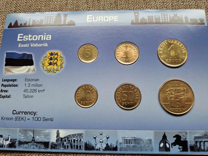 Muntset Estland kroon UNC, Postzegels en Munten, Munten | Europa | Niet-Euromunten, Setje, Overige landen, Ophalen of Verzenden