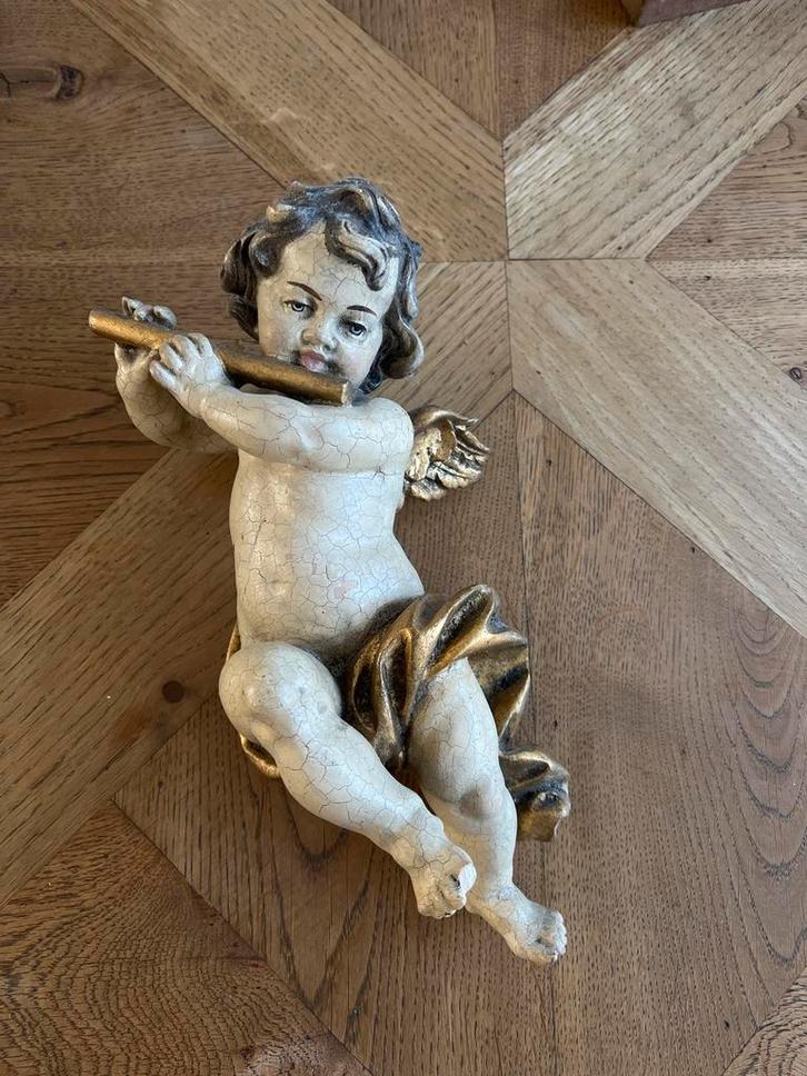 Antieke Engel met Fluit, Antiek en Kunst, Kunst | Beelden en Houtsnijwerken, Ophalen