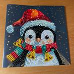 Diamond painting kerstkaart 18x18 pinguin, Ophalen of Verzenden, Nieuw, Kerst