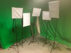 Set studiolampen, achtergronddoeken en ophangsysteem, Audio, Tv en Foto, Fotografie | Fotostudio en Toebehoren, Complete fotostudio