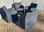 4x Kinnarps eetkamerstoel / vergaderstoel (alcantara suede), Huis en Inrichting, Stoelen, Stof, Info@kinnarps.nl, Gebruikt, Blauw