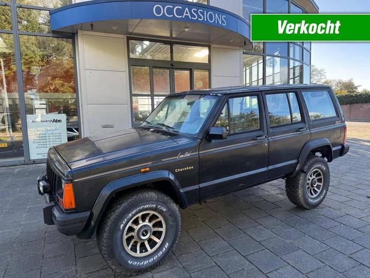 Jeep CHEROKEE 4.0 LIMITED-LMV-LEER-MEENEEMPRIJS!!, Auto's, Jeep, Bedrijf, Cherokee, Benzine, SUV of Terreinwagen, Automaat, Zwart