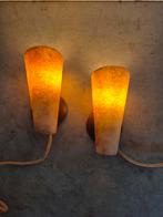 Vintage paar albast muurlampen, Ophalen of Verzenden, Onbekend, Onbekend, Onbekend