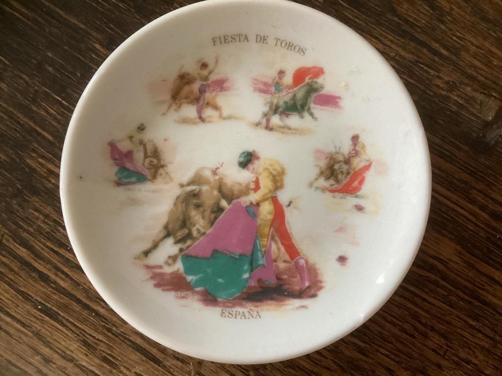 Stierenvechten // spanje diam. Q 8 cm, Ophalen of Verzenden