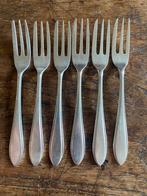 Set van 6 verzilverde taartvorkjes, Puntfilet, Zilverstad 90, Ophalen of Verzenden