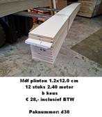 2e keus mdf plinten, Nieuw, 250 cm of meer, Mdf, Plinten