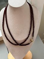 Lang collier Granaat met gouden slot, Verzenden, Zo goed als nieuw, Met edelsteen, Goud