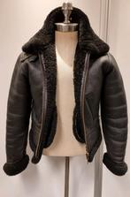 Dames lammy coat pilotenjas - all black - maat S - lamsvacht, Kleding | Dames, Jassen | Winter, Ophalen of Verzenden, Zo goed als nieuw
