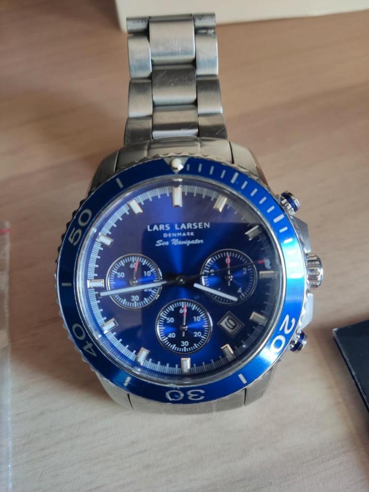 Lars Larsen Sea Navigator Polshorloge, Sieraden, Tassen en Uiterlijk, Horloges | Heren, Zo goed als nieuw, Polshorloge, Staal