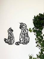 Wanddecoratie hout katten set, Ophalen of Verzenden, Nieuw