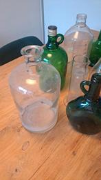 Diverse glazen flessen, incl. laboratoriumfles, Antiek en Kunst, Antiek | Glas en Kristal, Ophalen of Verzenden