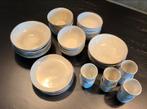 Aardewerk servies van Blokker, Gebruikt, Overige typen, Ophalen of Verzenden, Effen