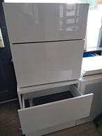 Besta Selsviken Hoogglans Wit Lade en Deurtjes, Huis en Inrichting, Kasten | Dressoirs, Ophalen, Zo goed als nieuw, Minder dan 25 cm