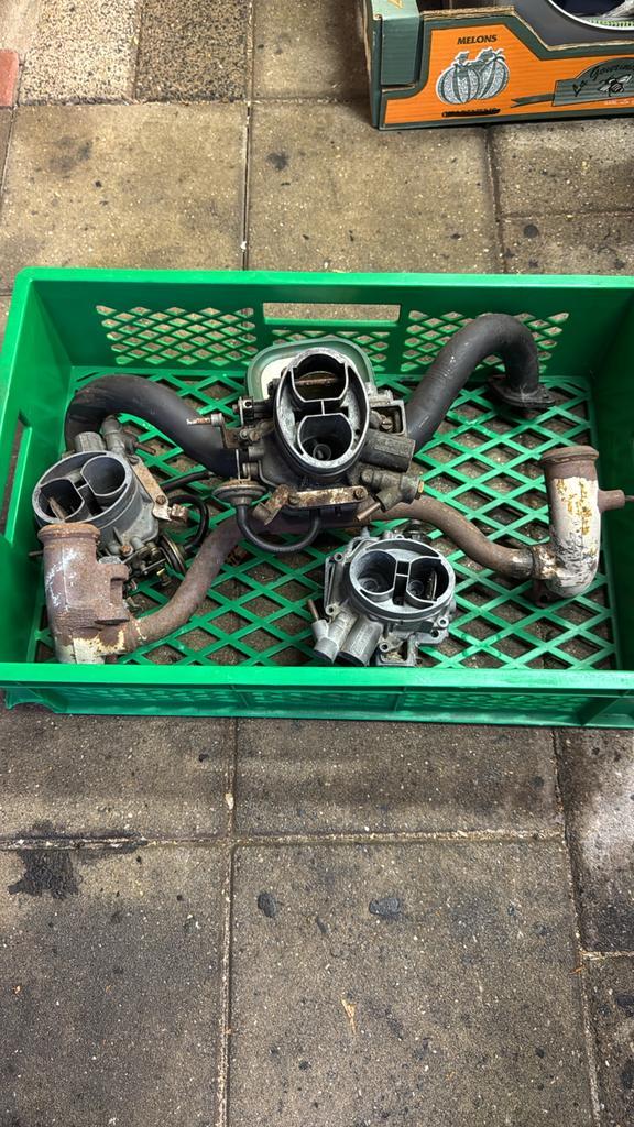 3x Weber carburateurs Citroën 2cv Visa + spruitstuk, Auto-onderdelen, Brandstofsystemen, Citroën, Gebruikt, Ophalen of Verzenden
