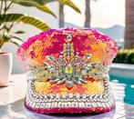 Luxe Roze/Gouden Kapiteinspet met Pailletten, Maat 38/40 (M), Carnaval, Nieuw, Ophalen of Verzenden