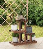 vidaXL Plantenstandaard Hout, Ophalen, Tuin, Minder dan 60 cm, Vierkant