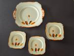 Gebaksschaal met bordjes (Art Deco stijl, Soho pottery), Ophalen, Gebruikt, Bord(en), Overige stijlen