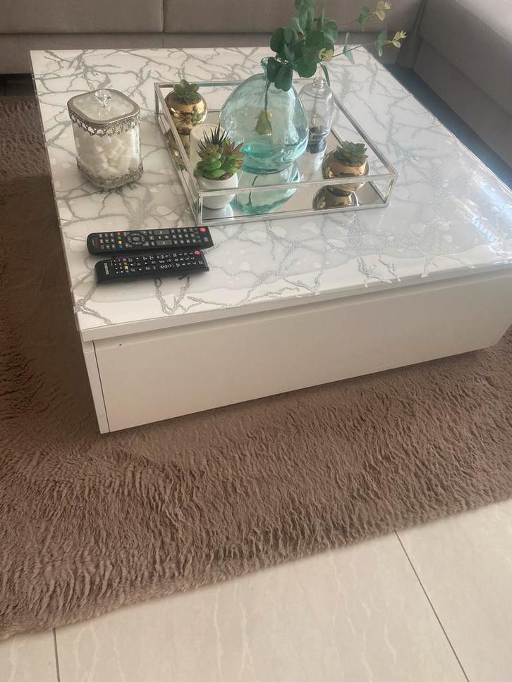 Salontafel, Huis en Inrichting, Tafels | Salontafels, Gebruikt, Minder dan 50 cm, 50 tot 100 cm, Rechthoekig, Ophalen of Verzenden
