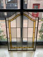 Oud glas in lood met koper, Antiek en Kunst, Ophalen of Verzenden