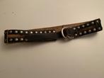 Riem ceintuur leer craquelé bruin zilver lengte 85 cm 5 cm, Kleding | Dames, Riemen en Ceinturen, 80 tot 90 cm, Verzenden, Echt leder