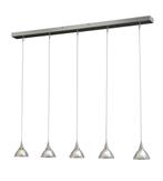 Masterlight 5-l hanglamp Caterina nikkel glas, Ophalen, Zo goed als nieuw, Metaal, 75 cm of meer