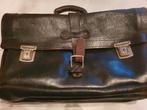 2 leren tassen (voor achterop oude brommer), Sieraden, Tassen en Uiterlijk, Tassen | Schooltassen, Gebruikt, Zwart, Aktetas of Boekentas