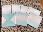 7 pakjes Blauw/Wit gevlamde enveloppen💥14x14 cm (70 stuks), Ophalen of Verzenden, Zo goed als nieuw